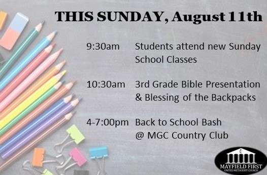 Back to School | Mayfield FUMC